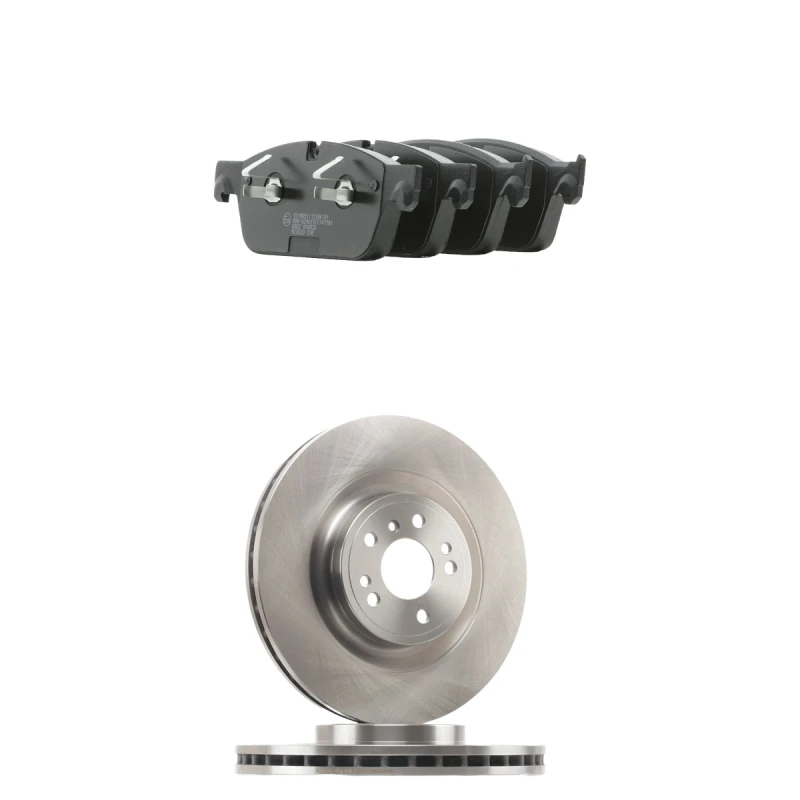 Image of RIDEX 3405B2680 Brake disc and pads set Front Axle, Brake Disc Type: internally vented, prepared for wear warning indicator Brake Set,disc brakes (34