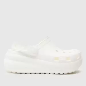 image of Crocs White Classic Cutie Clog Girls Junior Sandals