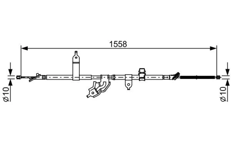 Image of Bosch 1 987 482 512 Brake Cable 1558mm Cable,parking brake (124)