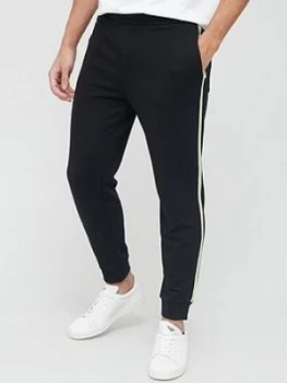Image of Armani Exchange Neon Tape Logo Jogging Pants Black Size L Men
