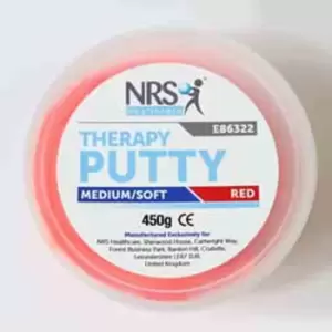 image of Nrs Healthcare Resistance Therapy Putty Medium/ Soft Resistance 450G - Red