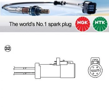 Image of 1x NGK NTK Oxygen O2 Lambda Sensor OZA555-D3 OZA555D3 (0058)