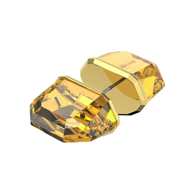 Image of Swarovski Lucent stud earring, Pink, Rose gold-tone plated - Yellow Yellow One Size