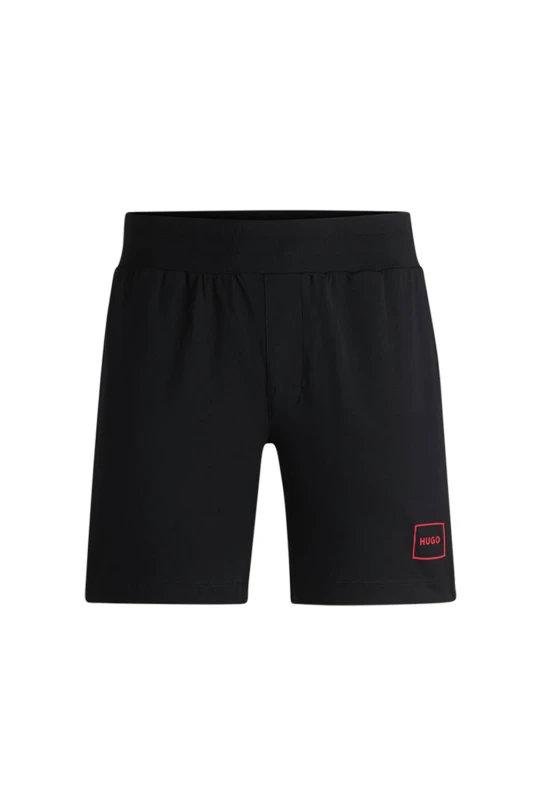 Image of Hugo Mens Laze Box Logo Shorts Black Size: Medium Black Male M
