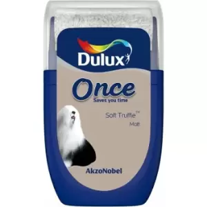 Image of Dulux Once Soft Truffle Matt Emulsion Paint 30ml