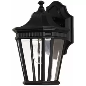 Image of Loops - Outdoor IP44 Wall Light Sconce Black LED E27 100W Bulb External d00673