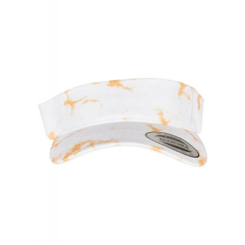 Image of Yupoong Mens Flexfit Batik Dye Visor Cap in Orange Orange Male One Size