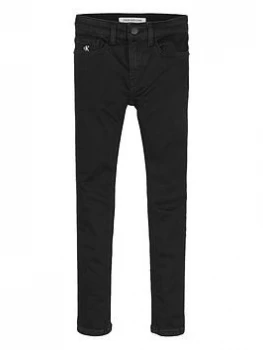 Image of Calvin Klein Jeans Boys Stretch Skinny Jeans - Black, Size Age: 10 Years