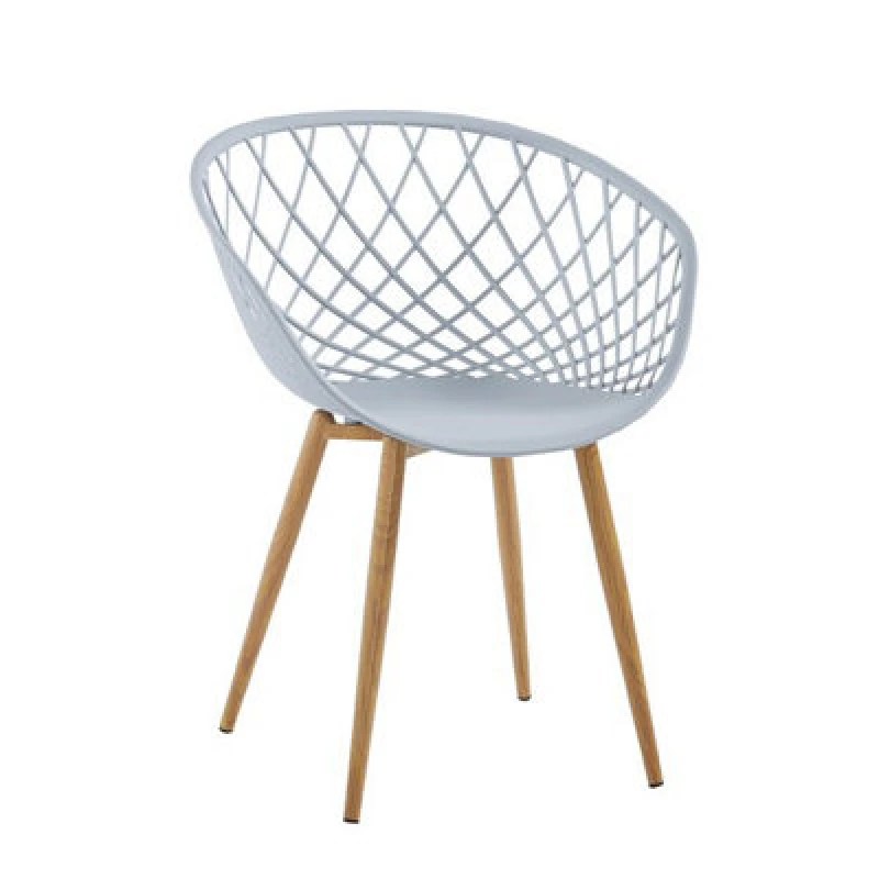 Image of Minster Dining Chair - Plastic/metal - L50 X W55 X H88cm - Grey