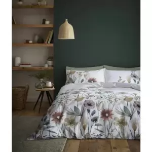 Image of Oceania Sandstone King Size 220TC 100% Cotton Duvet Cover Set Bedding Bed Set - Multicoloured - Voyage Maison
