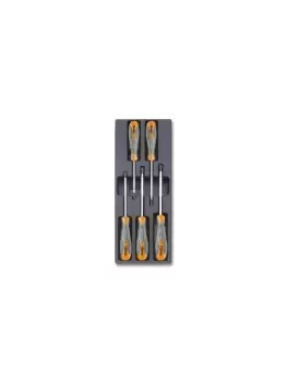 image of Beta Tools T176 5pc Torx Screwdriver Set in Hard Tray for Roller Cabs 024240176