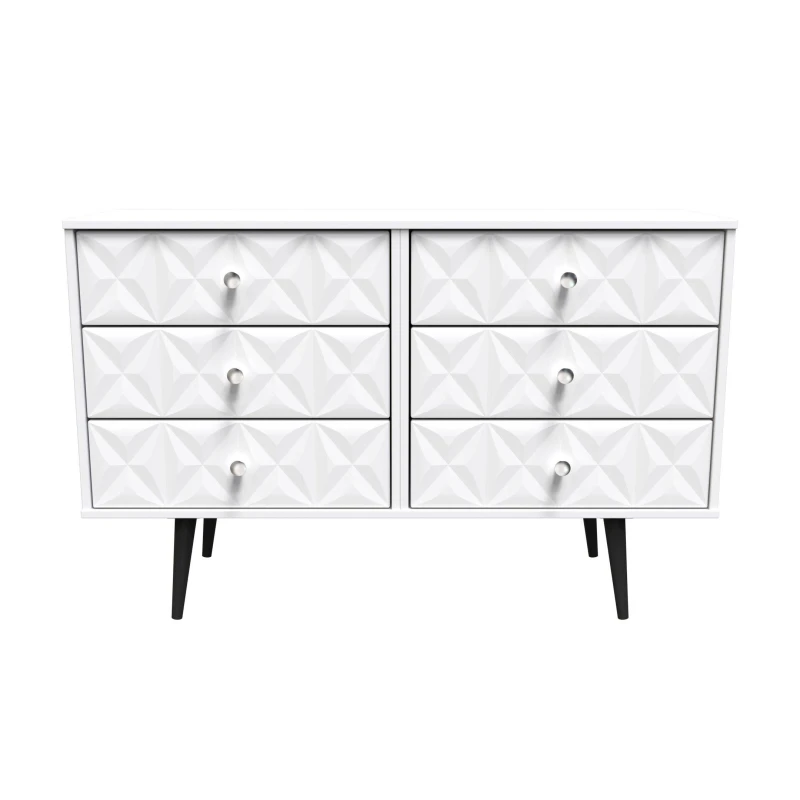 Image of Toledo 6 Drawer Chest In White Matt (Ready Assembled)