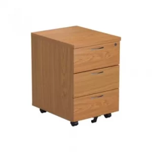 image of First 3 Drawer Mobile Pedestal Nova Oak TESMP3NO