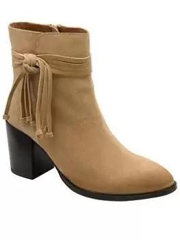 Image of Ravel Ravel Soran Sand Suede Western Ankle Boot, Beige, Size 7, Women