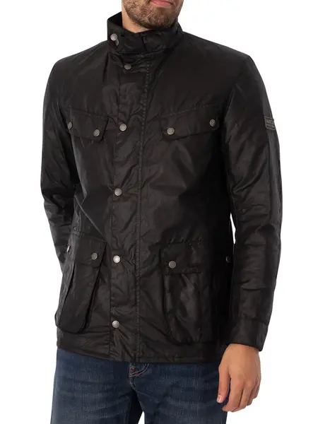 image of Barbour International Tourer Duke Wax Jacket Black XXL