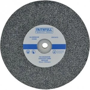 image of Faithfull Aluminium Oxide Grinding Wheel 200mm 25mm Medium