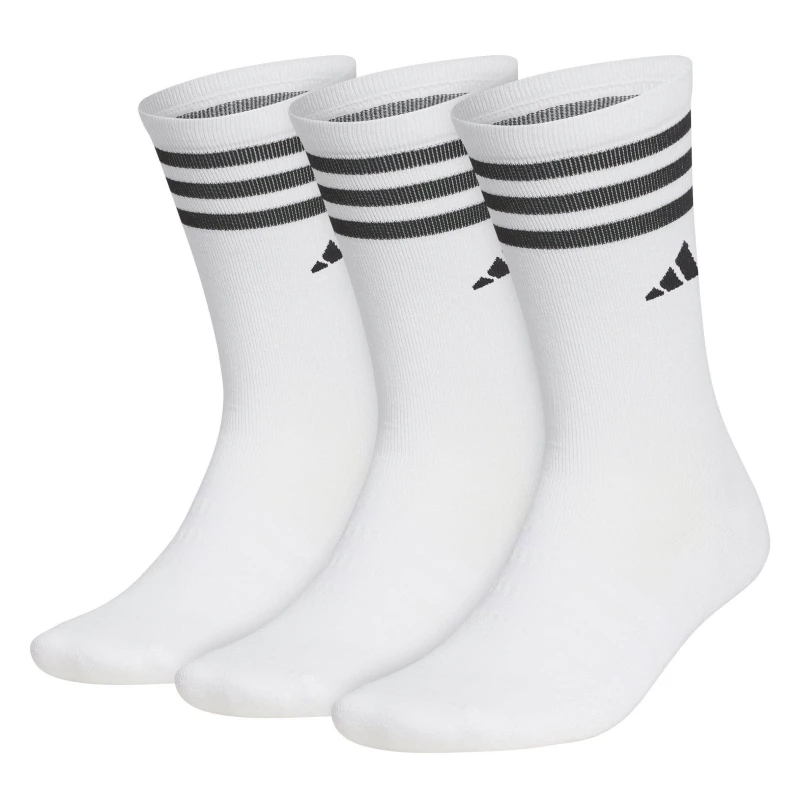 Image of adidas Crew Socks 3 Pack - White White 12+