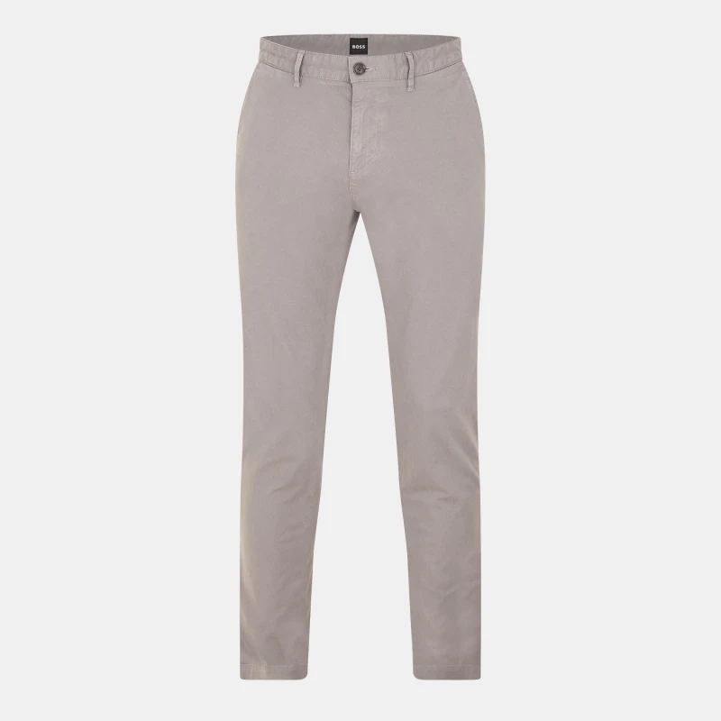 Image of Boss Mens Crigan Straight Fit Trousers Dark Grey male 28R