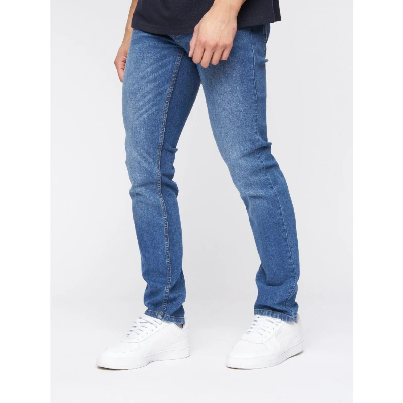 Image of Crosshatch Crosshatch Men Malcolm Slim Fit Jeans in Mid Blue Size: 36S Mid Blue 36S Male 5059294418331