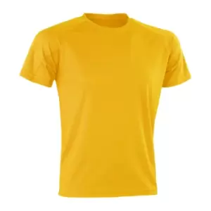 Image of Spiro Mens Impact Aircool T-Shirt (XXS) (Gold)