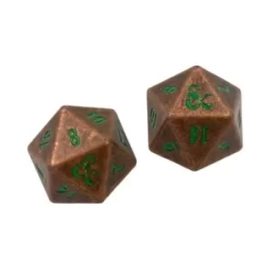Image of Heavy Metal Fall 21 Copper and Green D20 Dice Set for Dungeons & Dragons