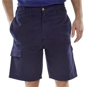 Image of Click Workwear Shorts Cargo Pocket Navy Blue 30 Ref CLCPSN30 Up to 3