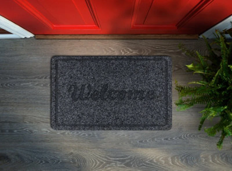Image of RugsX Doormat Welcome 2098 Antislip, Outdoor, Indoor - Anthracite 50X80 Cm