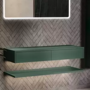 1200mm Green Wall Hung Countertop Basin Shelf - Lugo