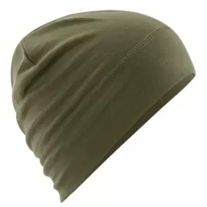 Image of Beechfield Merino Wool Beanie (One Size) (Military Green)