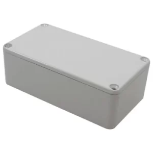 image of Hammond 1590B2LG Die Cast Stomp Box Light Grey 112 x 60 x 38