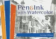 Image of pen and ink with watercolor