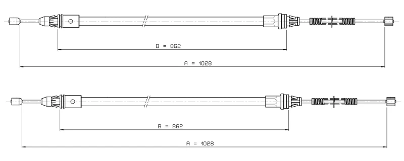 Image of Handbrake cable METZGER 10.9337