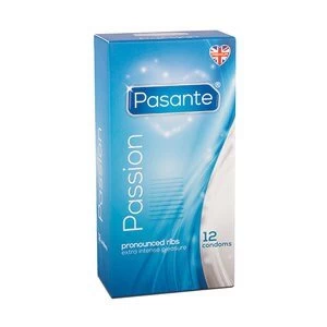 image of Pasante Ribbed Condoms x 12