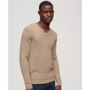 Image of Essential Embroidered Logo Jumper with V-Neck