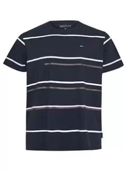 Image of BadRhino Multi Stripe T-Shirt, Blue, Size XL, Men