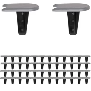 Image of Bed Edging 2Pcs Set Grey 7.6m