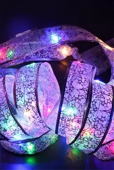 image of LED Ribbon Shape Fairy Lights - Multicoloured 2 Pieces