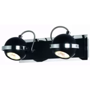 image of Marc Adjustable Twin Spotlight Black, 2x GU10