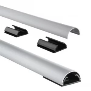 Image of Hama Aluminium Cable Duct, semicircular, 110/3.3/1.8 cm, silver
