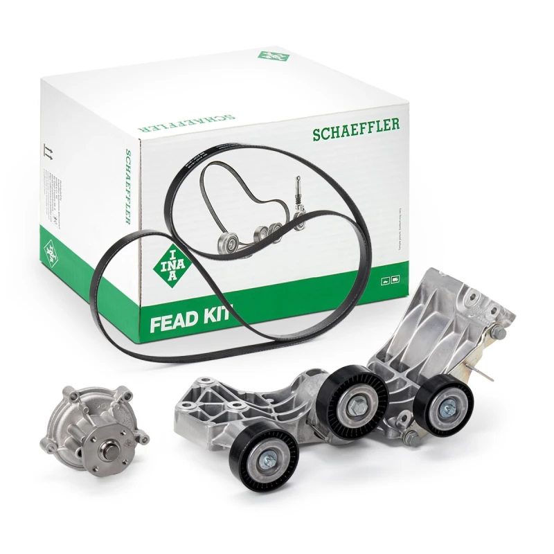 Image of Water Pump + V-Ribbed Belt Kit INA 529 0148 30