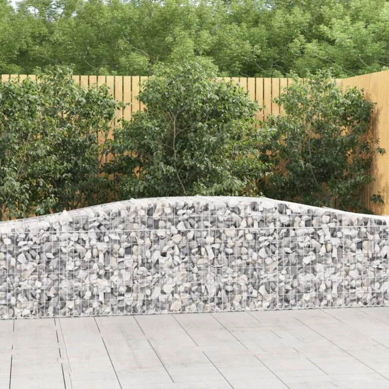 Image of VIDAXL Vidaxl - Arched Gabion Baskets 2 pcs 400x50x60/80cm Galvanised Iron 8720845565138