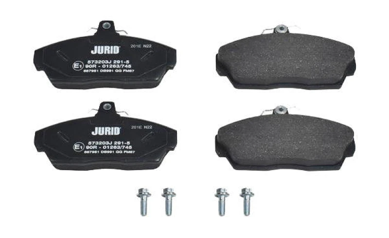Image of JURID 573203J Brake pad set not prepared for wear warning indicator Brake Pad Set,disc brake (402)