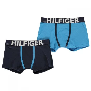 image of Tommy Hilfiger 2 Pack Trunks - Blue/Nvy Blazer