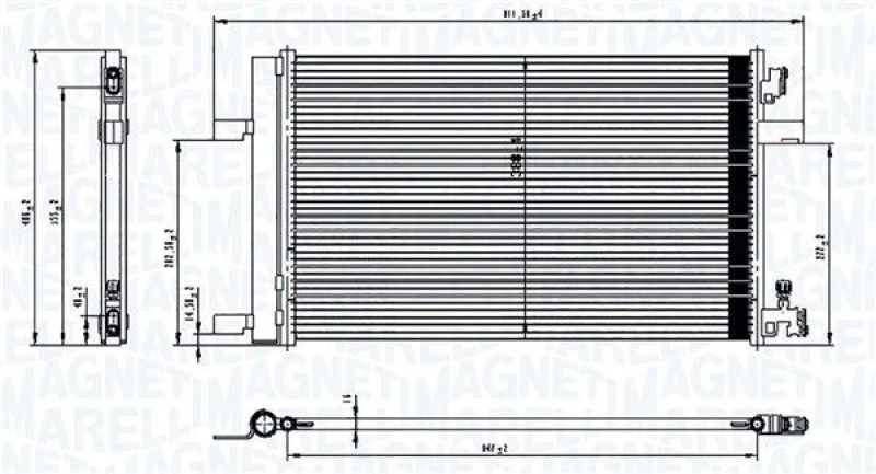 Image of MAGNETI MARELLI Air conditioning condenser MAGNETI MARELLI 350203760000