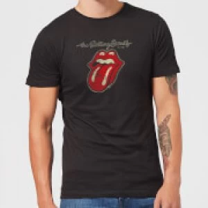 Image of Rolling Stones Plastered Tongue Mens T-Shirt - Black