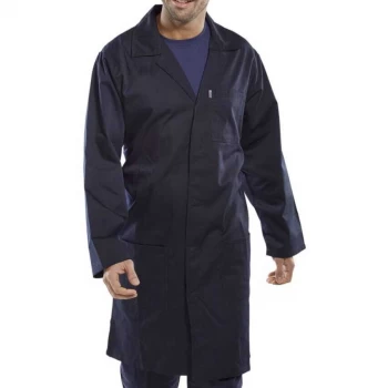 Image of Click Lab Coat Polycotton with 3 Pockets 2XL Navy