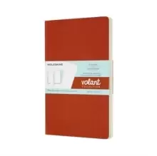 Image of Moleskine Volant Journals Large Plain Coral Orange Aqua.Blue