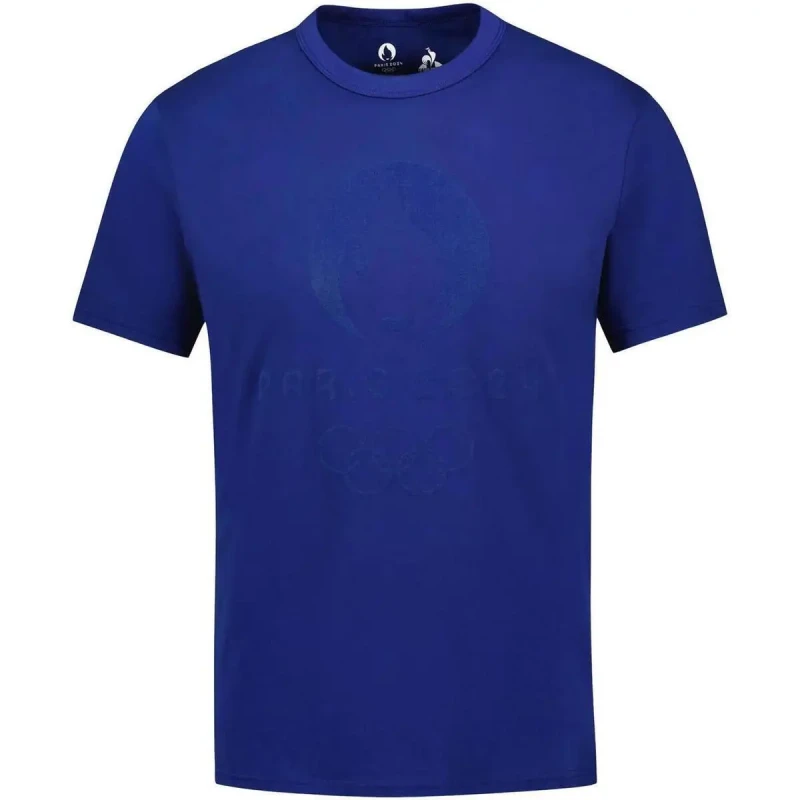 Image of Le Coq Sportif T-Shirt Le Coq Sportif Graphic Paris 2024 No. 1 Bleu Unisex M 2410562