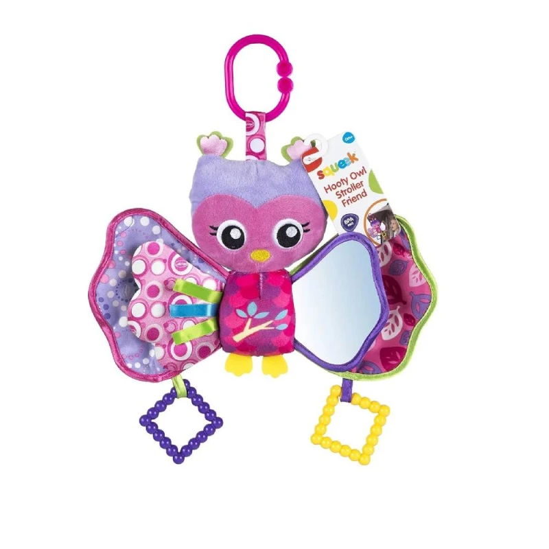 Image of Playgro Hooty Owl Stroller Friend Clip On Pram Toy Multi unisex
