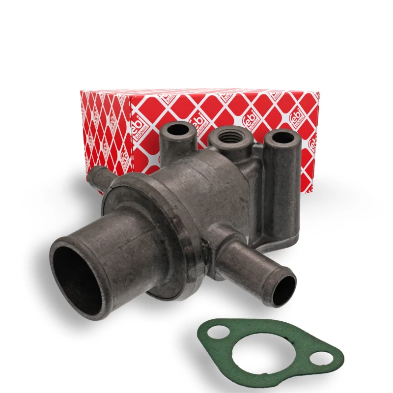 Image of FEBI BILSTEIN 12773 Engine thermostat Opening Temperature: 87°C, with gasket/seal Thermostat,coolant (316)